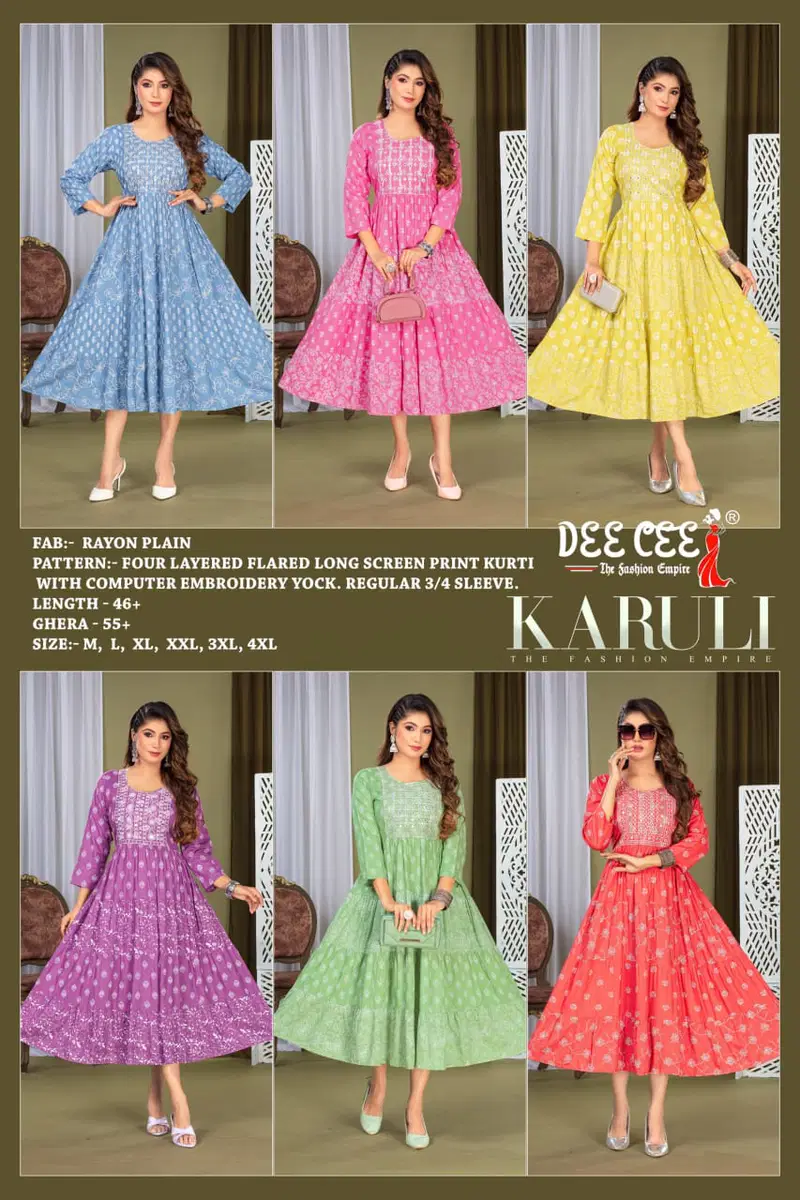 Karuli 1 By Deecee Fancy Plain Anarkali Kurtis Wholesale Shop In Surat